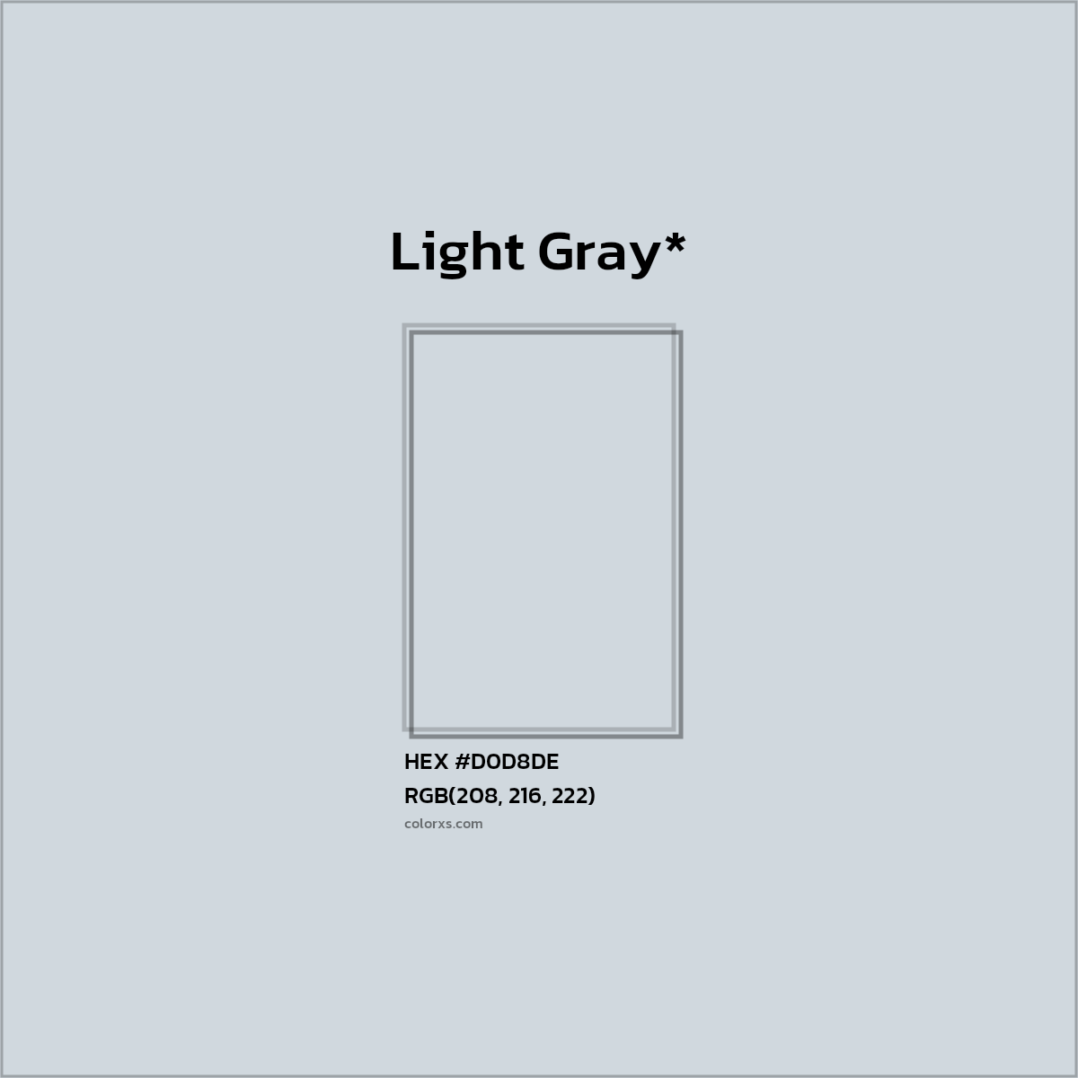 HEX #D0D8DE Color Name, Color Code, Palettes, Similar Paints, Images