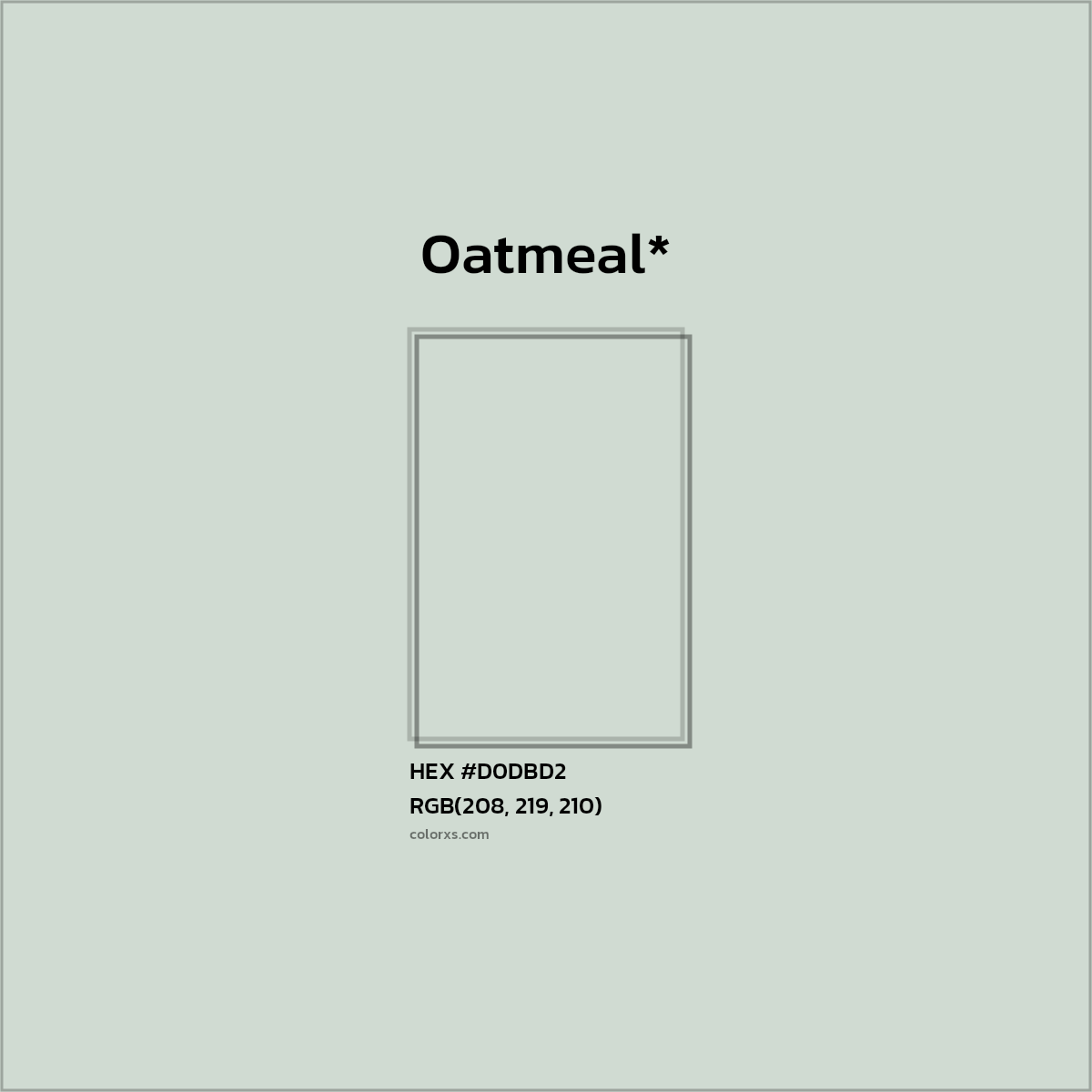 HEX #D0DBD2 Color Name, Color Code, Palettes, Similar Paints, Images