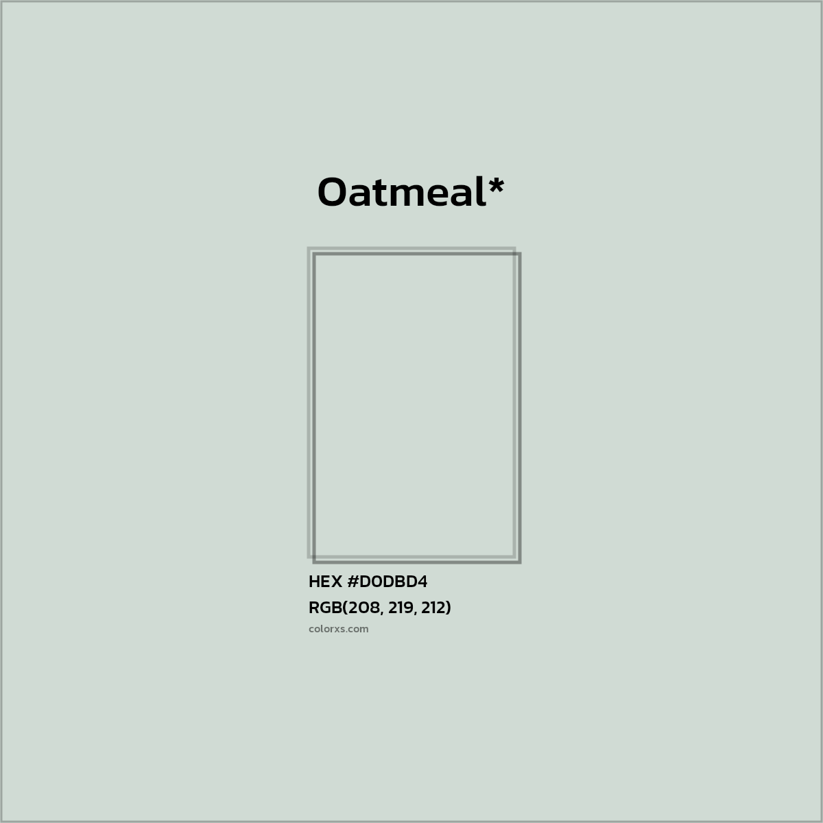 HEX #D0DBD4 Color Name, Color Code, Palettes, Similar Paints, Images