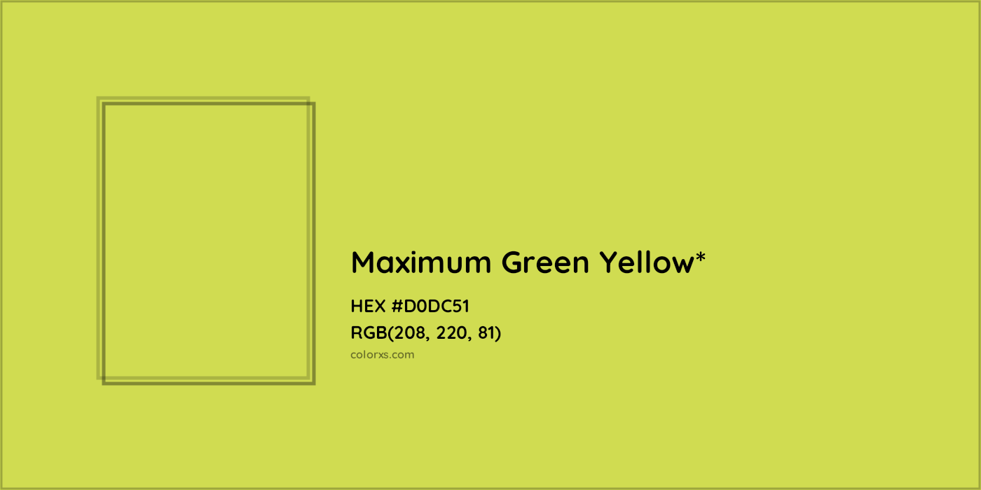 HEX #D0DC51 Color Name, Color Code, Palettes, Similar Paints, Images