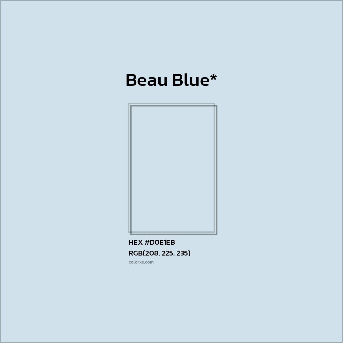 HEX #D0E1EB Color Name, Color Code, Palettes, Similar Paints, Images
