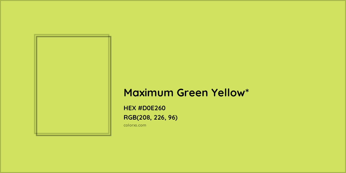 HEX #D0E260 Color Name, Color Code, Palettes, Similar Paints, Images