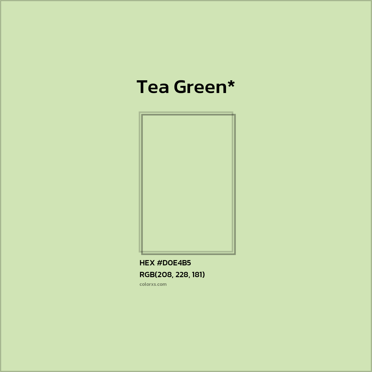 HEX #D0E4B5 Color Name, Color Code, Palettes, Similar Paints, Images