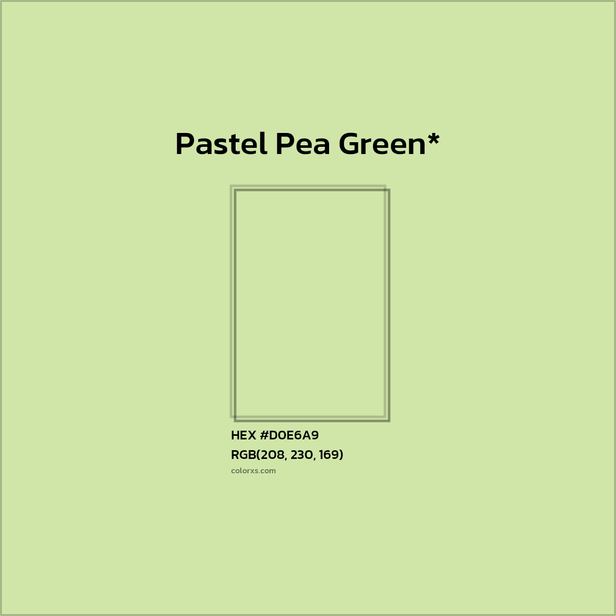 HEX #D0E6A9 Color Name, Color Code, Palettes, Similar Paints, Images