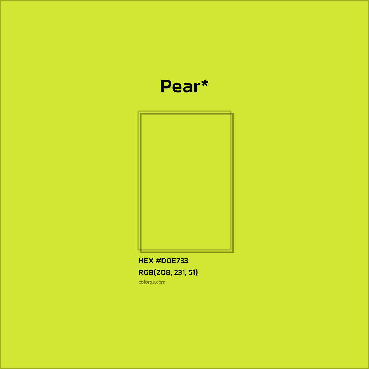 HEX #D0E733 Color Name, Color Code, Palettes, Similar Paints, Images