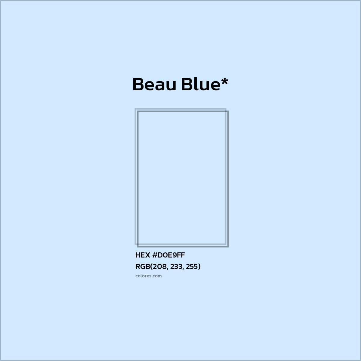 HEX #D0E9FF Color Name, Color Code, Palettes, Similar Paints, Images