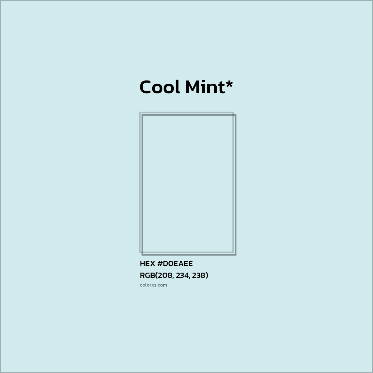 HEX #D0EAEE Color Name, Color Code, Palettes, Similar Paints, Images