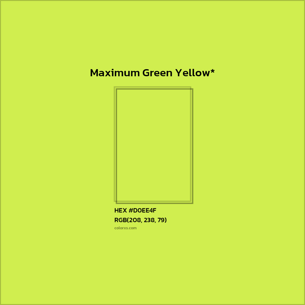 HEX #D0EE4F Color Name, Color Code, Palettes, Similar Paints, Images