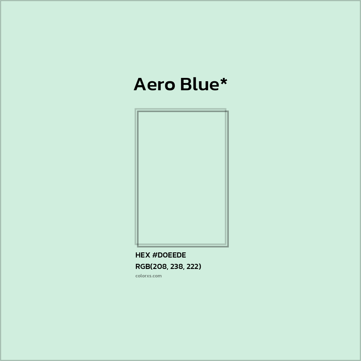 HEX #D0EEDE Color Name, Color Code, Palettes, Similar Paints, Images