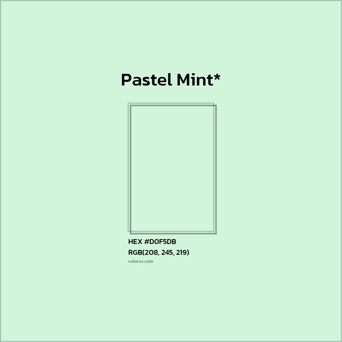 HEX #D0F5DB Color Name, Color Code, Palettes, Similar Paints, Images