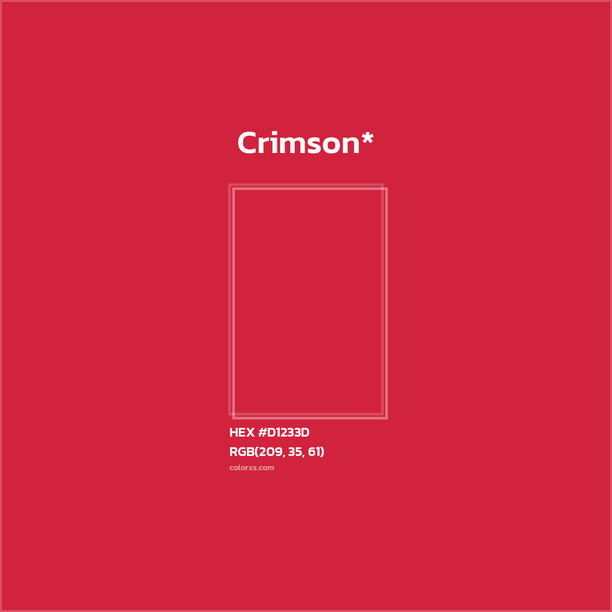 HEX #D1233D Color Name, Color Code, Palettes, Similar Paints, Images