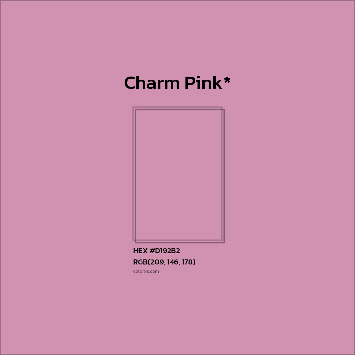 HEX #D192B2 Color Name, Color Code, Palettes, Similar Paints, Images