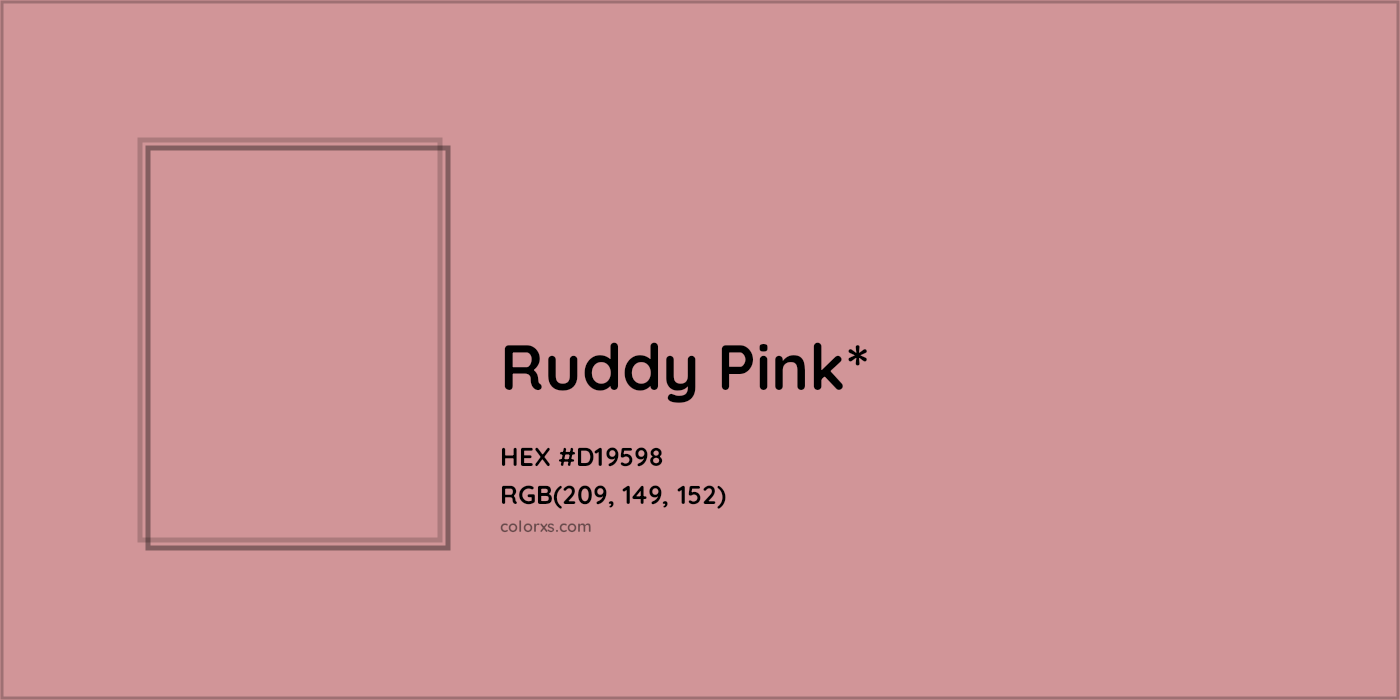 HEX #D19598 Color Name, Color Code, Palettes, Similar Paints, Images