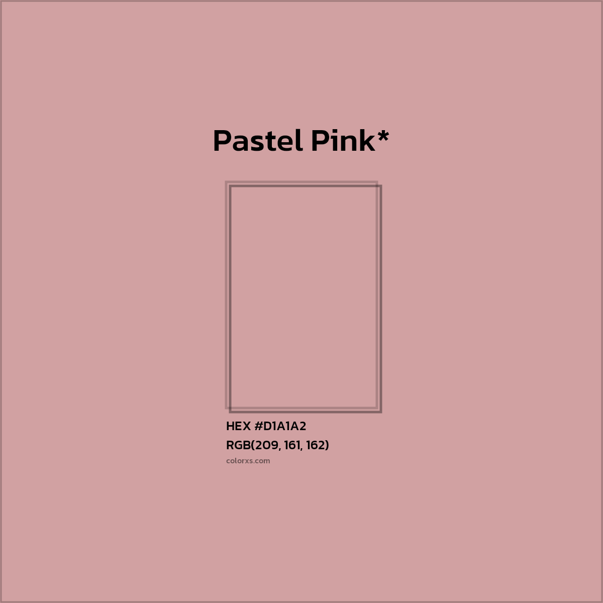 HEX #D1A1A2 Color Name, Color Code, Palettes, Similar Paints, Images