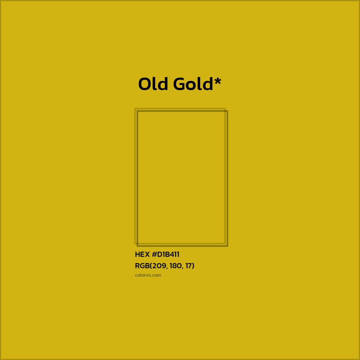 HEX #D1B411 Color Name, Color Code, Palettes, Similar Paints, Images