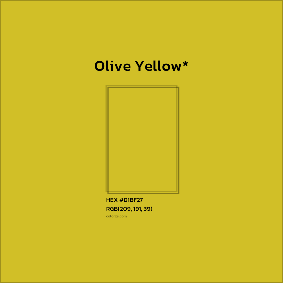 HEX #D1BF27 Color Name, Color Code, Palettes, Similar Paints, Images