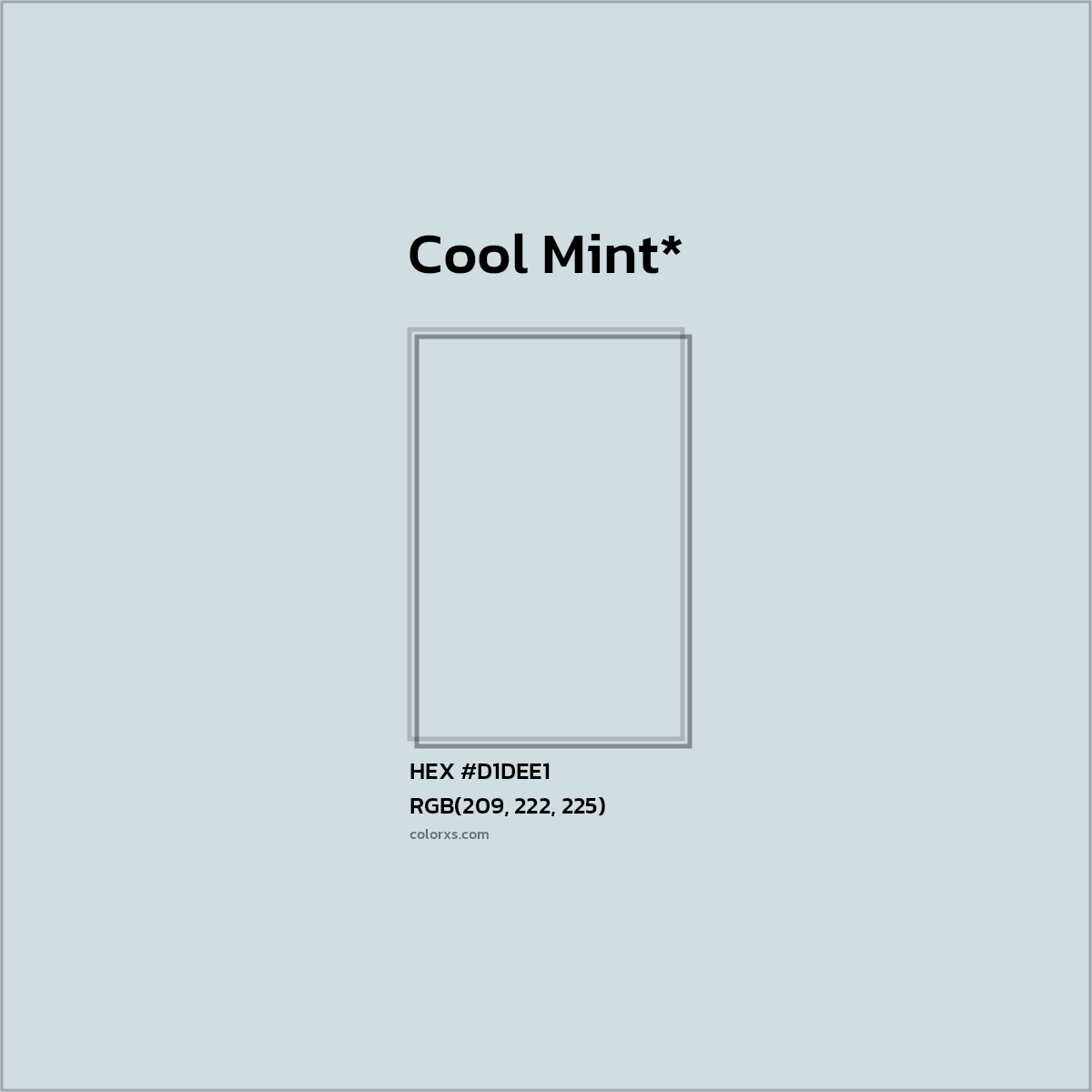 HEX #D1DEE1 Color Name, Color Code, Palettes, Similar Paints, Images