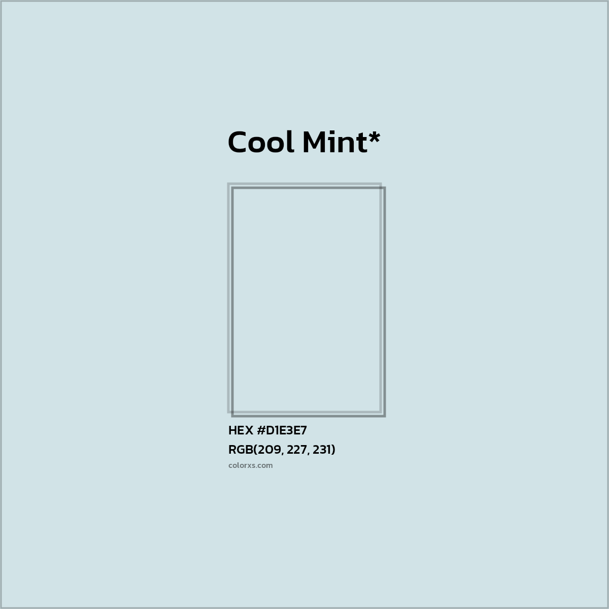 HEX #D1E3E7 Color Name, Color Code, Palettes, Similar Paints, Images
