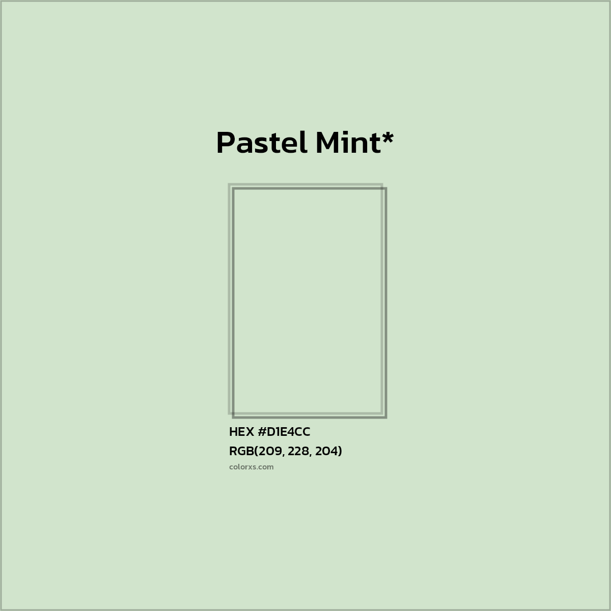 HEX #D1E4CC Color Name, Color Code, Palettes, Similar Paints, Images
