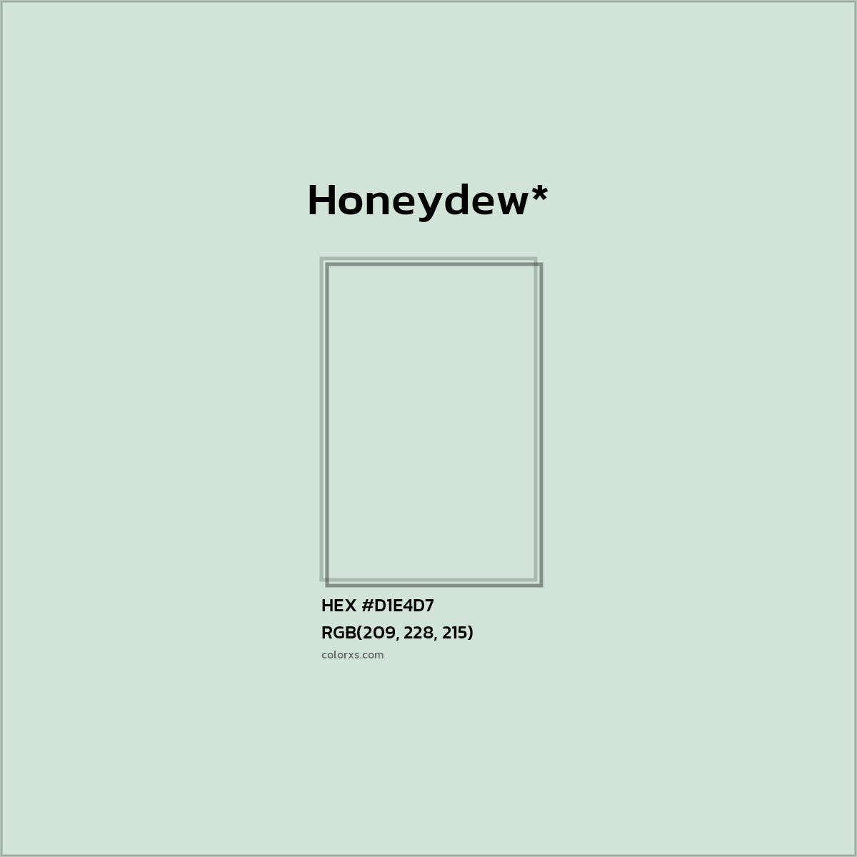 HEX #D1E4D7 Color Name, Color Code, Palettes, Similar Paints, Images