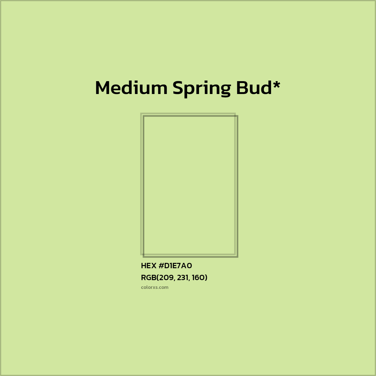 HEX #D1E7A0 Color Name, Color Code, Palettes, Similar Paints, Images