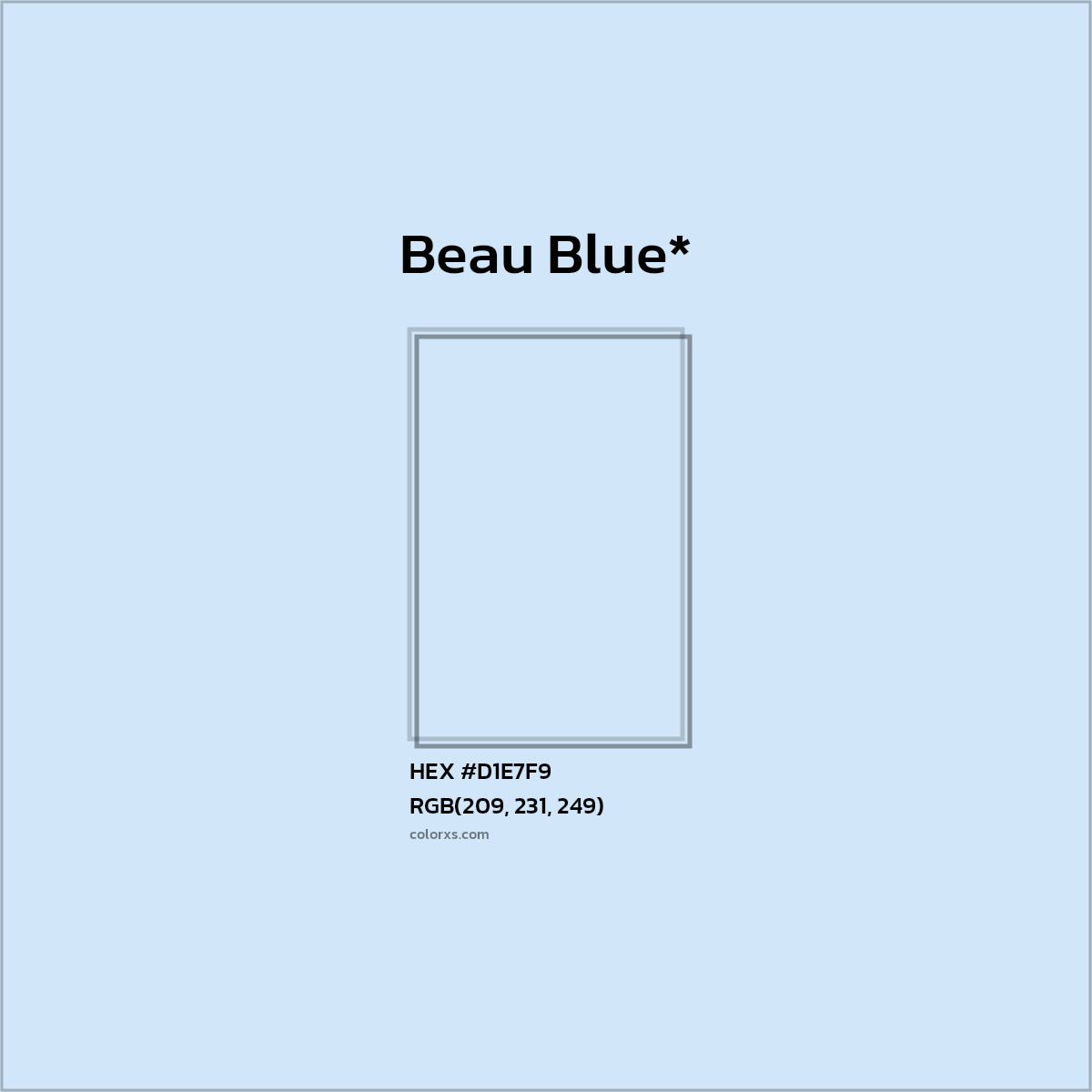 HEX #D1E7F9 Color Name, Color Code, Palettes, Similar Paints, Images