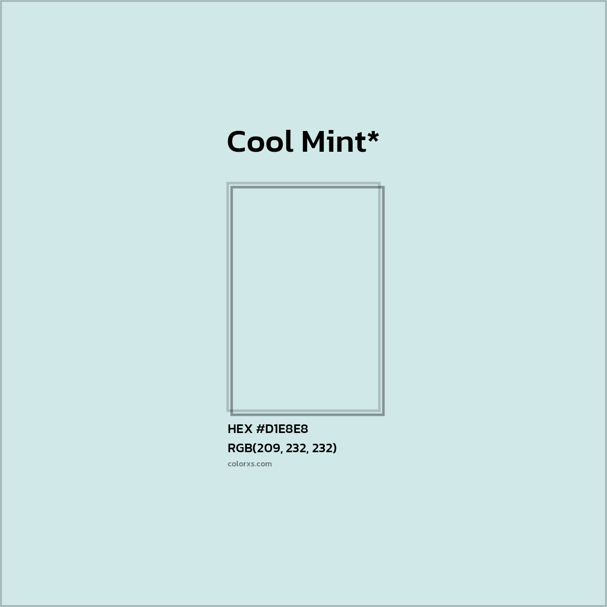 HEX #D1E8E8 Color Name, Color Code, Palettes, Similar Paints, Images