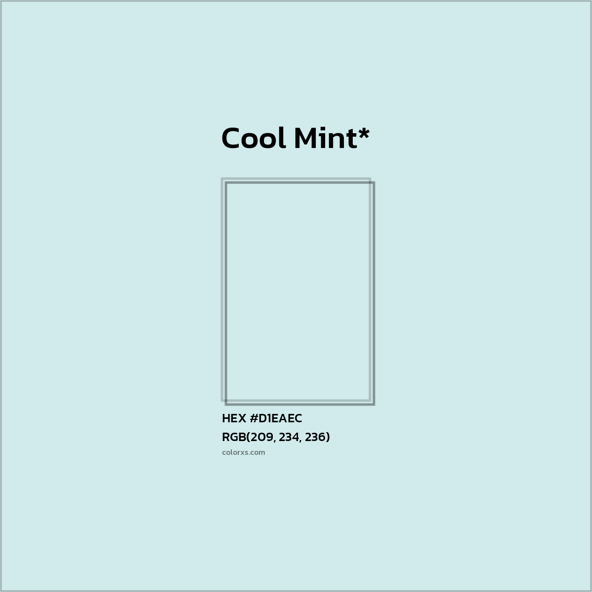 HEX #D1EAEC Color Name, Color Code, Palettes, Similar Paints, Images