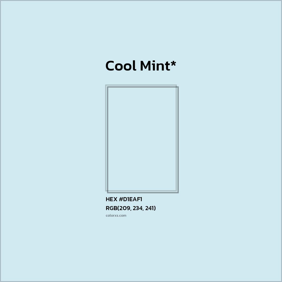 HEX #D1EAF1 Color Name, Color Code, Palettes, Similar Paints, Images