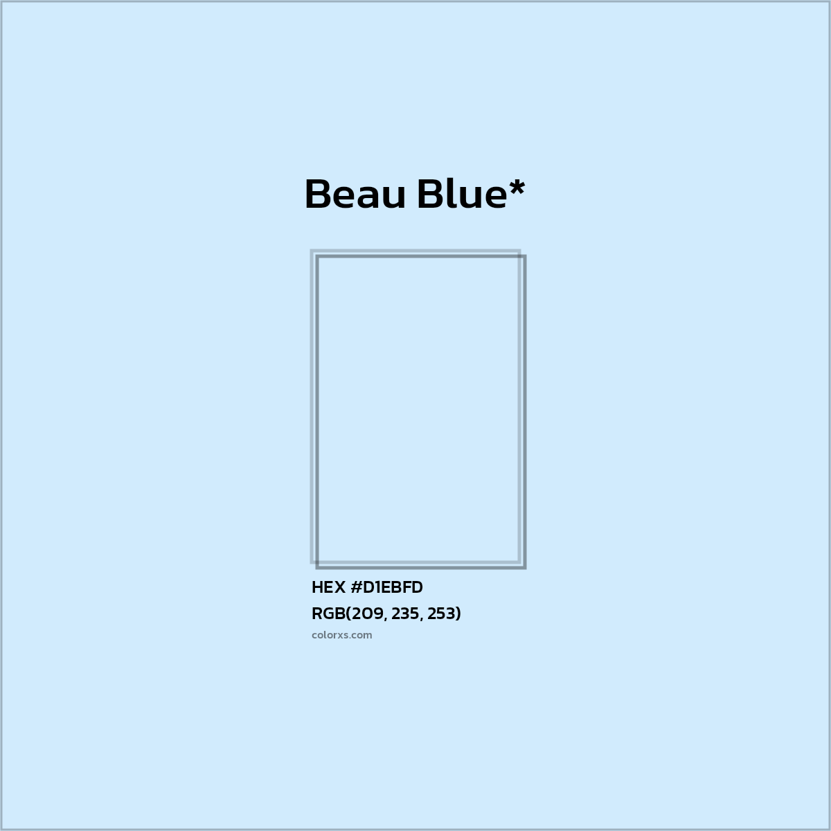 HEX #D1EBFD Color Name, Color Code, Palettes, Similar Paints, Images