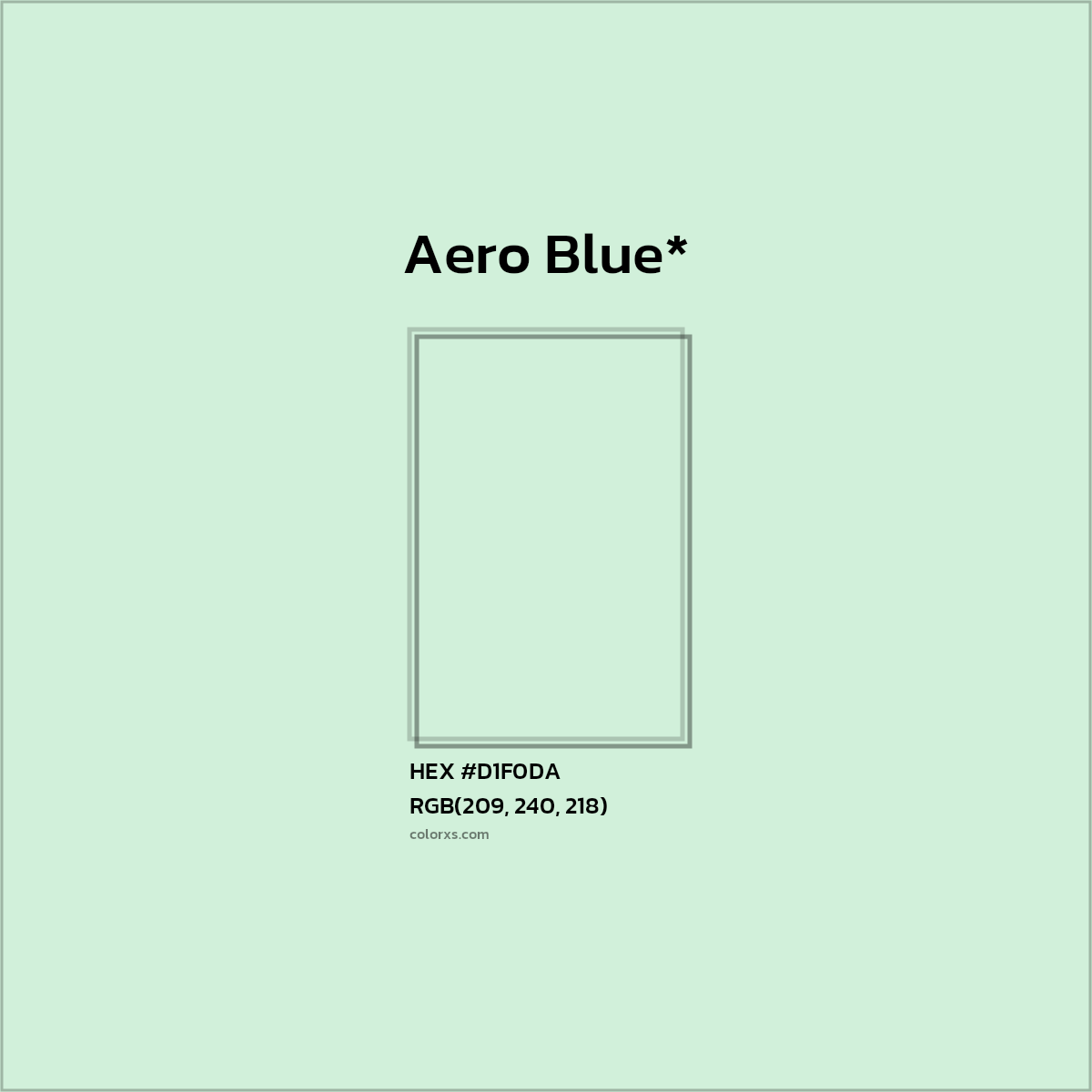 HEX #D1F0DA Color Name, Color Code, Palettes, Similar Paints, Images