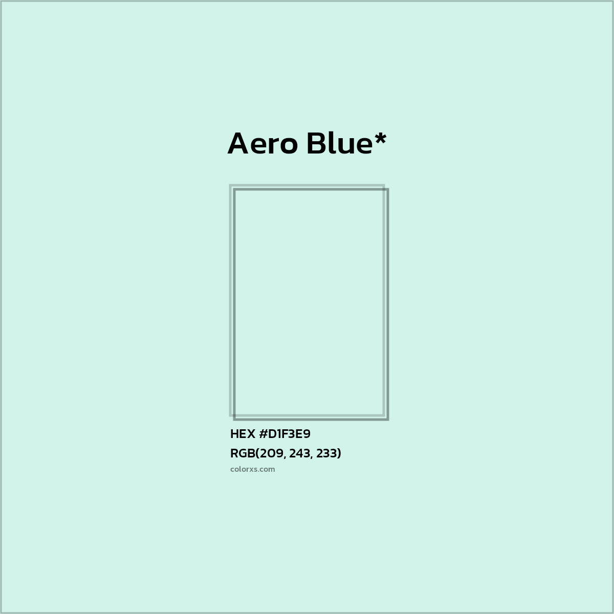 HEX #D1F3E9 Color Name, Color Code, Palettes, Similar Paints, Images