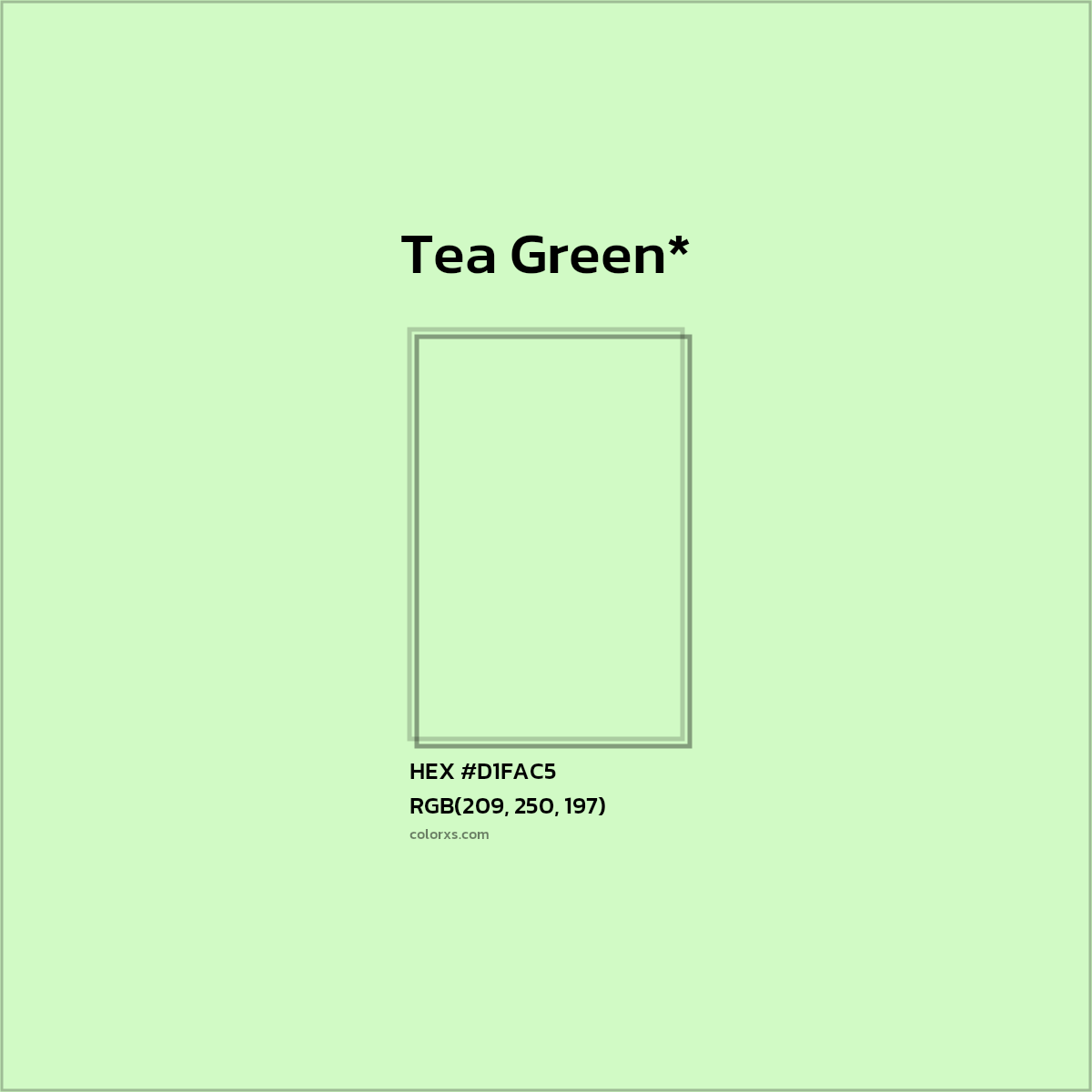 HEX #D1FAC5 Color Name, Color Code, Palettes, Similar Paints, Images