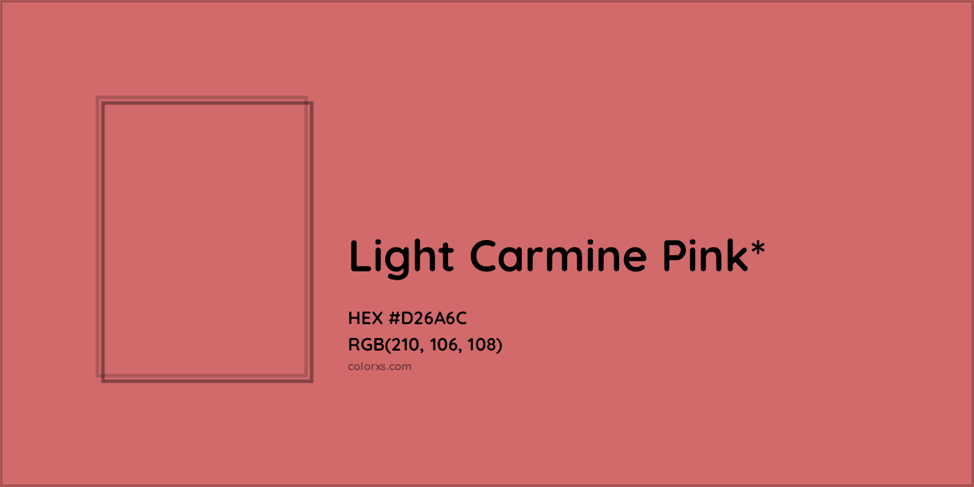 HEX #D26A6C Color Name, Color Code, Palettes, Similar Paints, Images