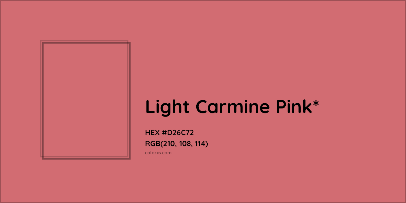 HEX #D26C72 Color Name, Color Code, Palettes, Similar Paints, Images