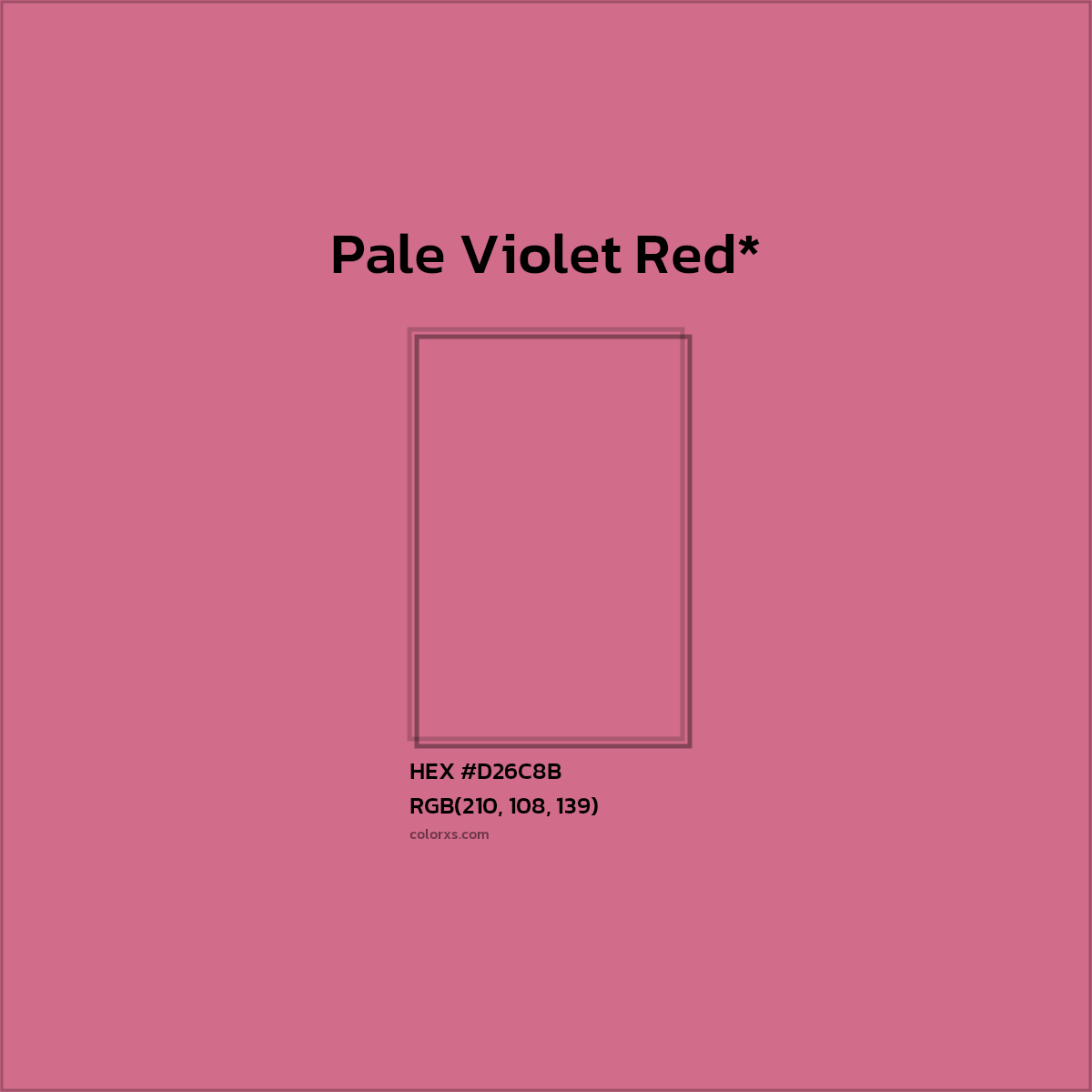 HEX #D26C8B Color Name, Color Code, Palettes, Similar Paints, Images