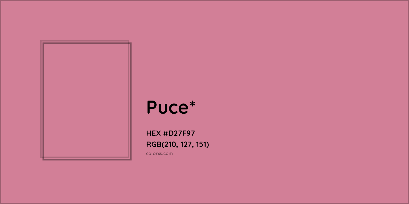 HEX #D27F97 Color Name, Color Code, Palettes, Similar Paints, Images