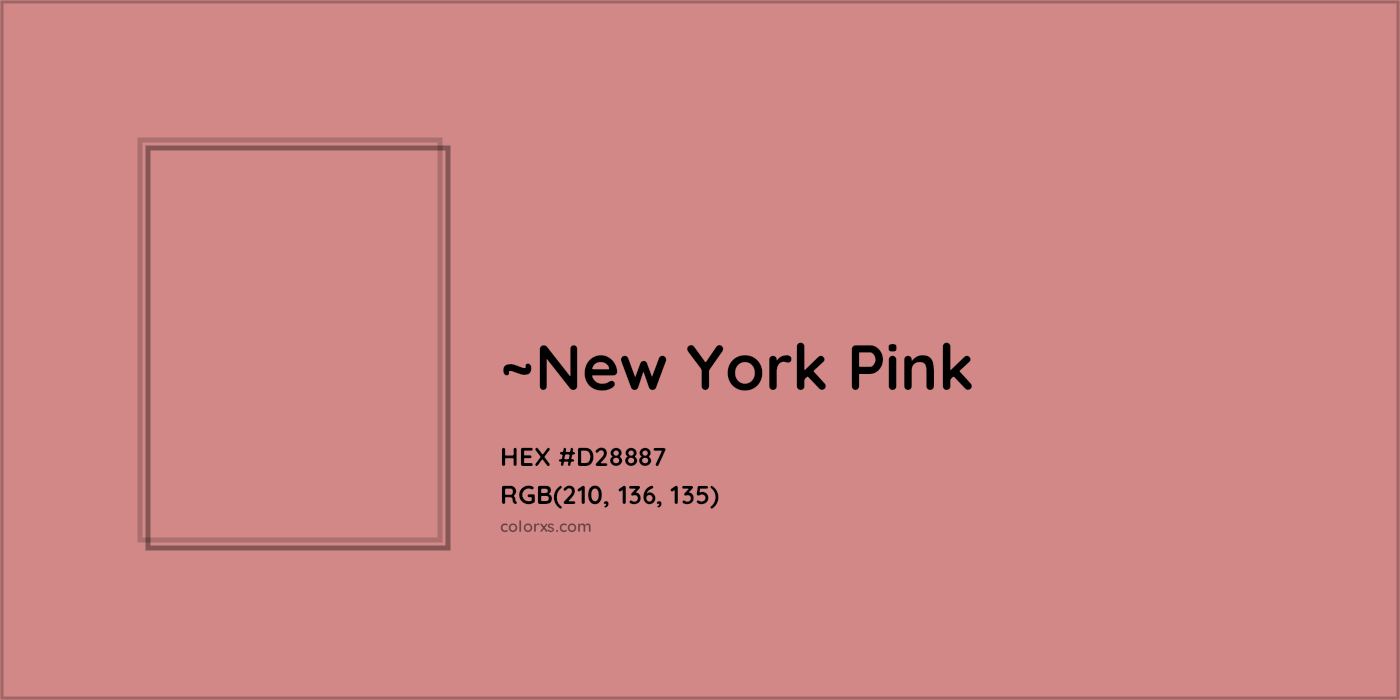 HEX #D28887 Color Name, Color Code, Palettes, Similar Paints, Images