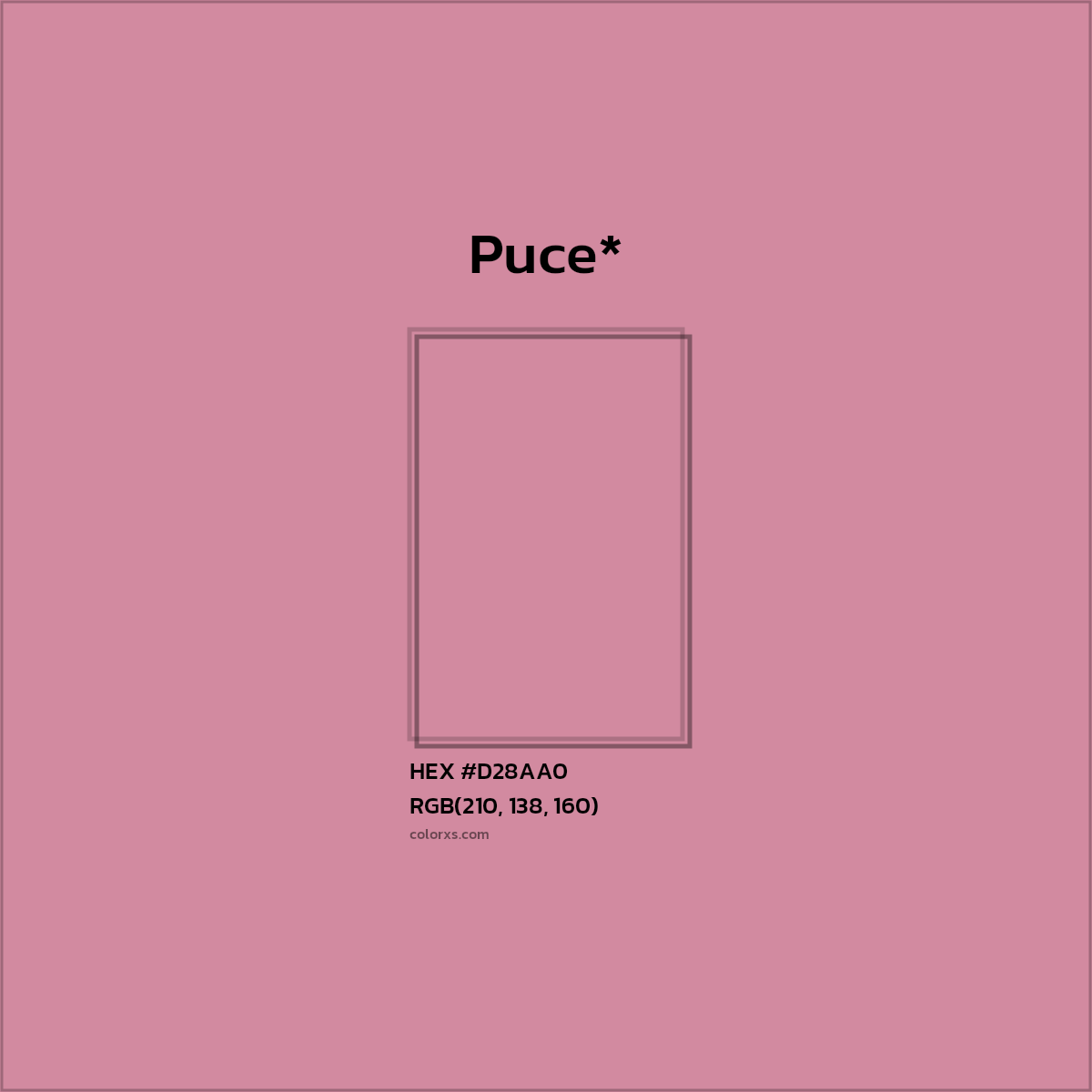 HEX #D28AA0 Color Name, Color Code, Palettes, Similar Paints, Images