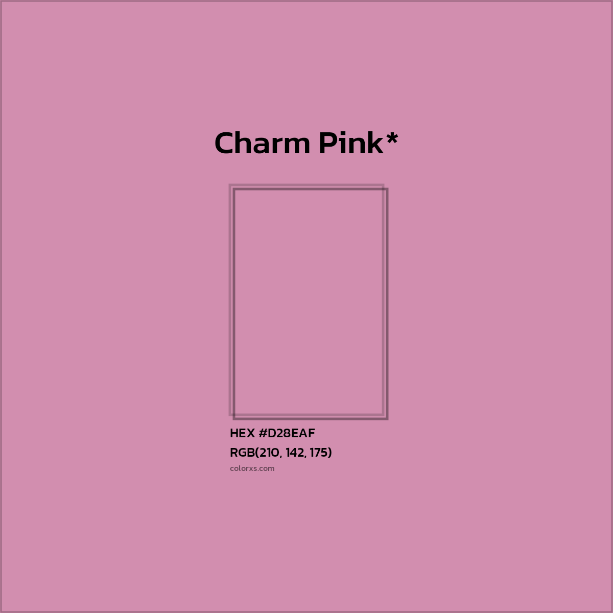 HEX #D28EAF Color Name, Color Code, Palettes, Similar Paints, Images
