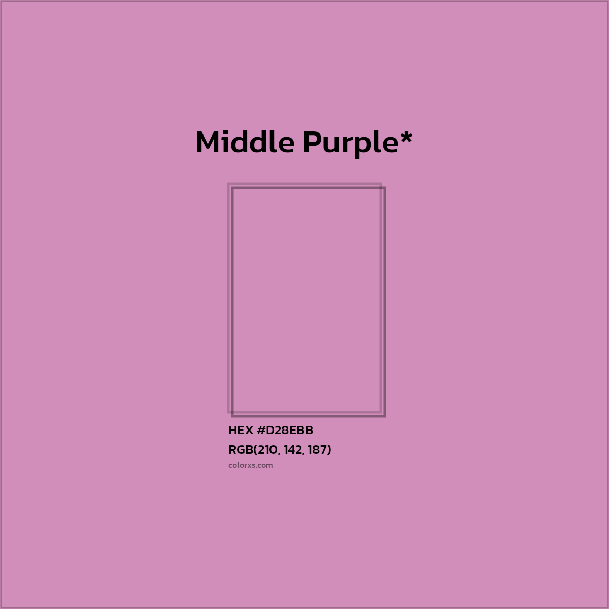 HEX #D28EBB Color Name, Color Code, Palettes, Similar Paints, Images
