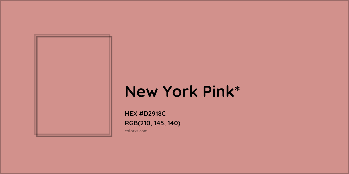 HEX #D2918C Color Name, Color Code, Palettes, Similar Paints, Images