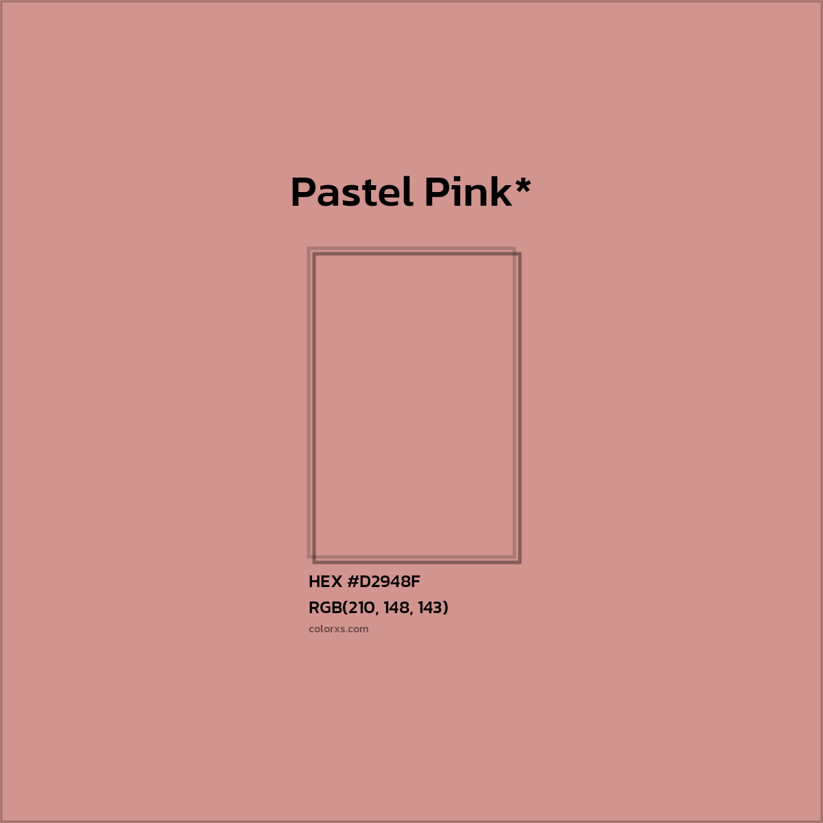 HEX #D2948F Color Name, Color Code, Palettes, Similar Paints, Images
