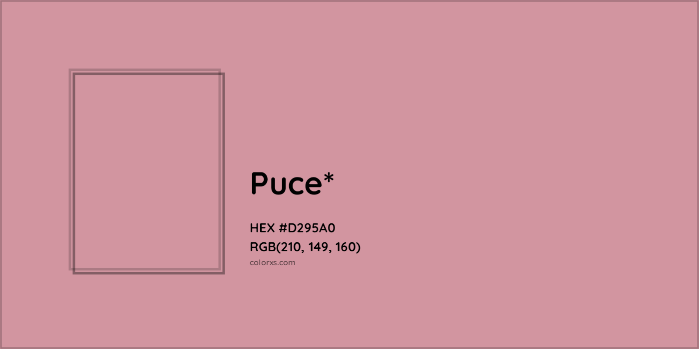 HEX #D295A0 Color Name, Color Code, Palettes, Similar Paints, Images