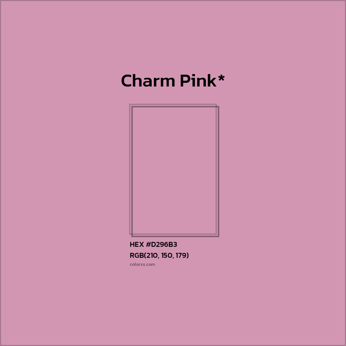 HEX #D296B3 Color Name, Color Code, Palettes, Similar Paints, Images