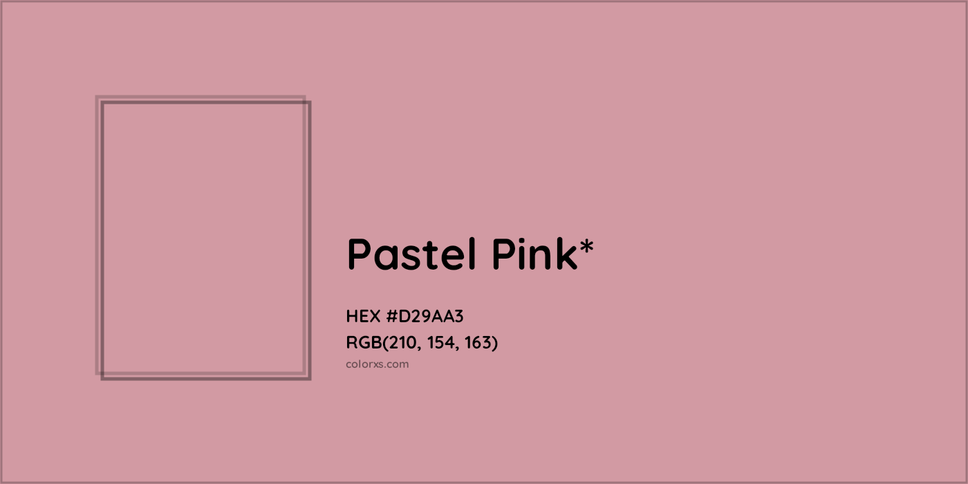 HEX #D29AA3 Color Name, Color Code, Palettes, Similar Paints, Images
