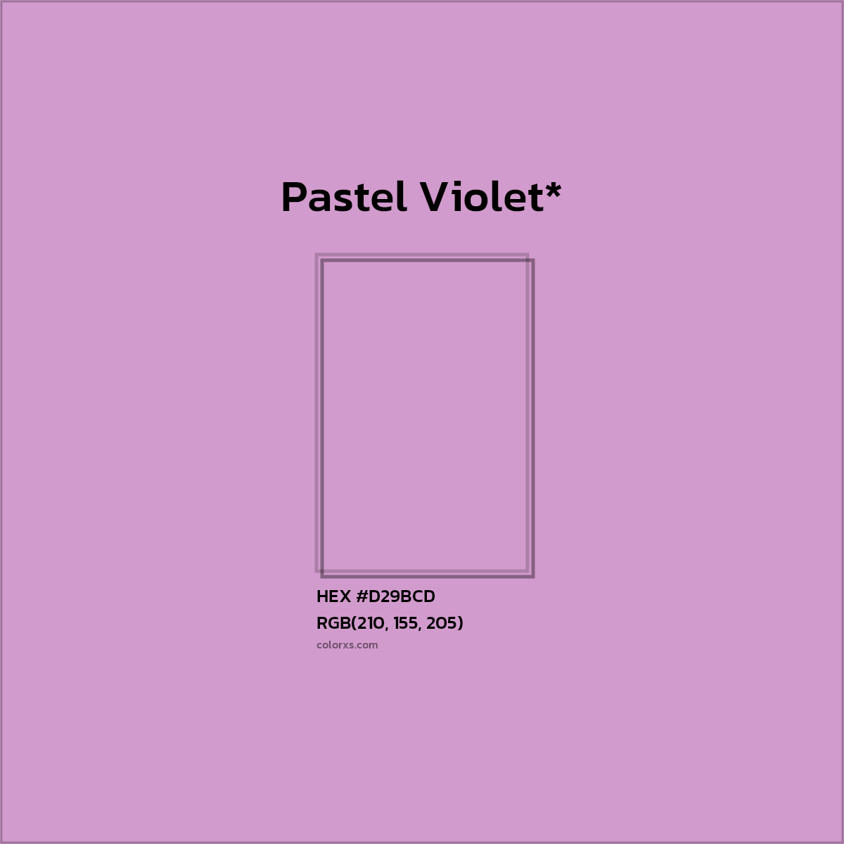 HEX #D29BCD Color Name, Color Code, Palettes, Similar Paints, Images