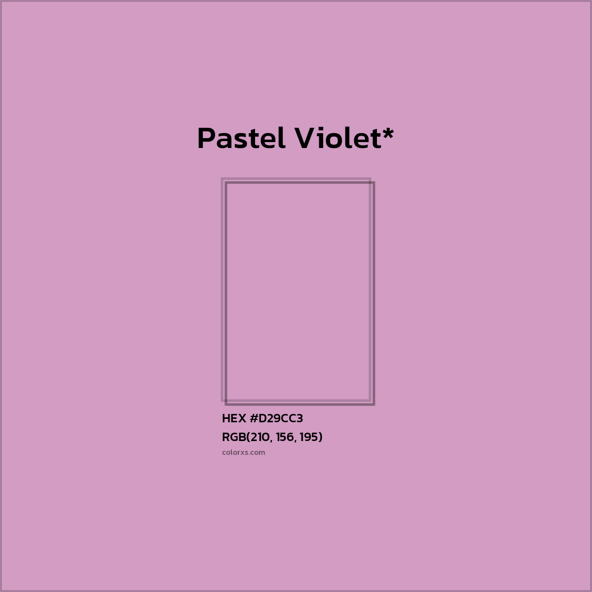 HEX #D29CC3 Color Name, Color Code, Palettes, Similar Paints, Images