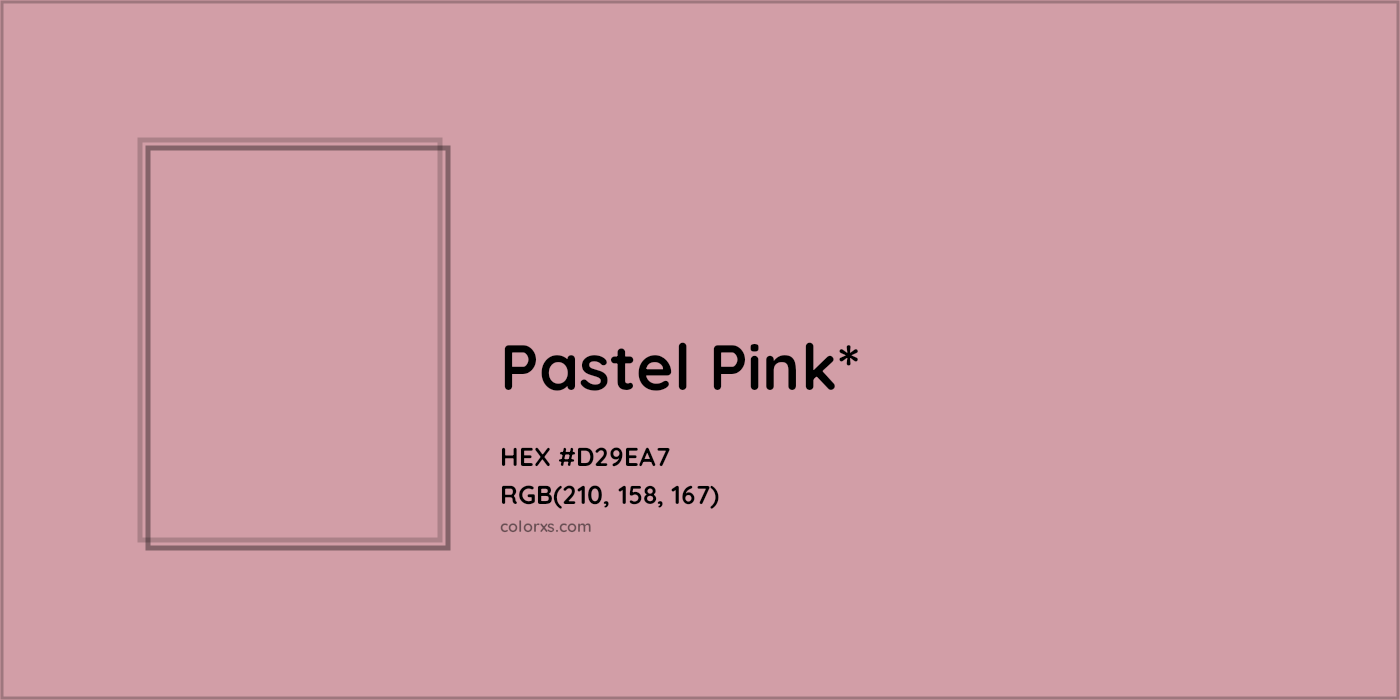 HEX #D29EA7 Color Name, Color Code, Palettes, Similar Paints, Images