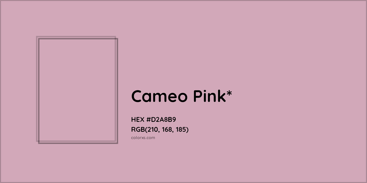 HEX #D2A8B9 Color Name, Color Code, Palettes, Similar Paints, Images